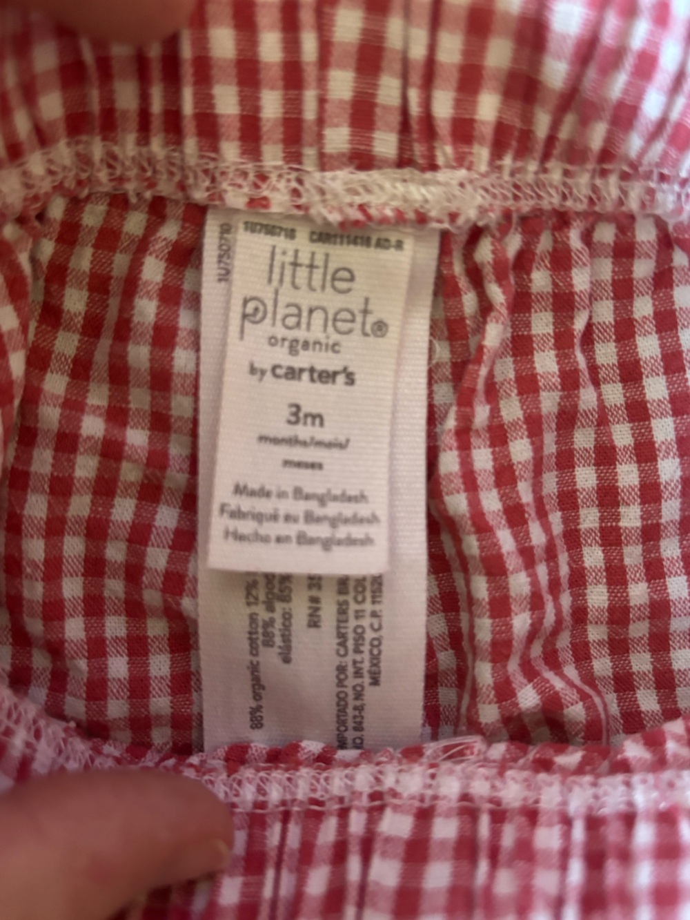 Carter's Red Gingham Ruffle Shorts Set - Picture 3 of 3